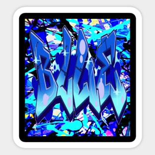 Blue splash Paint Art Sticker